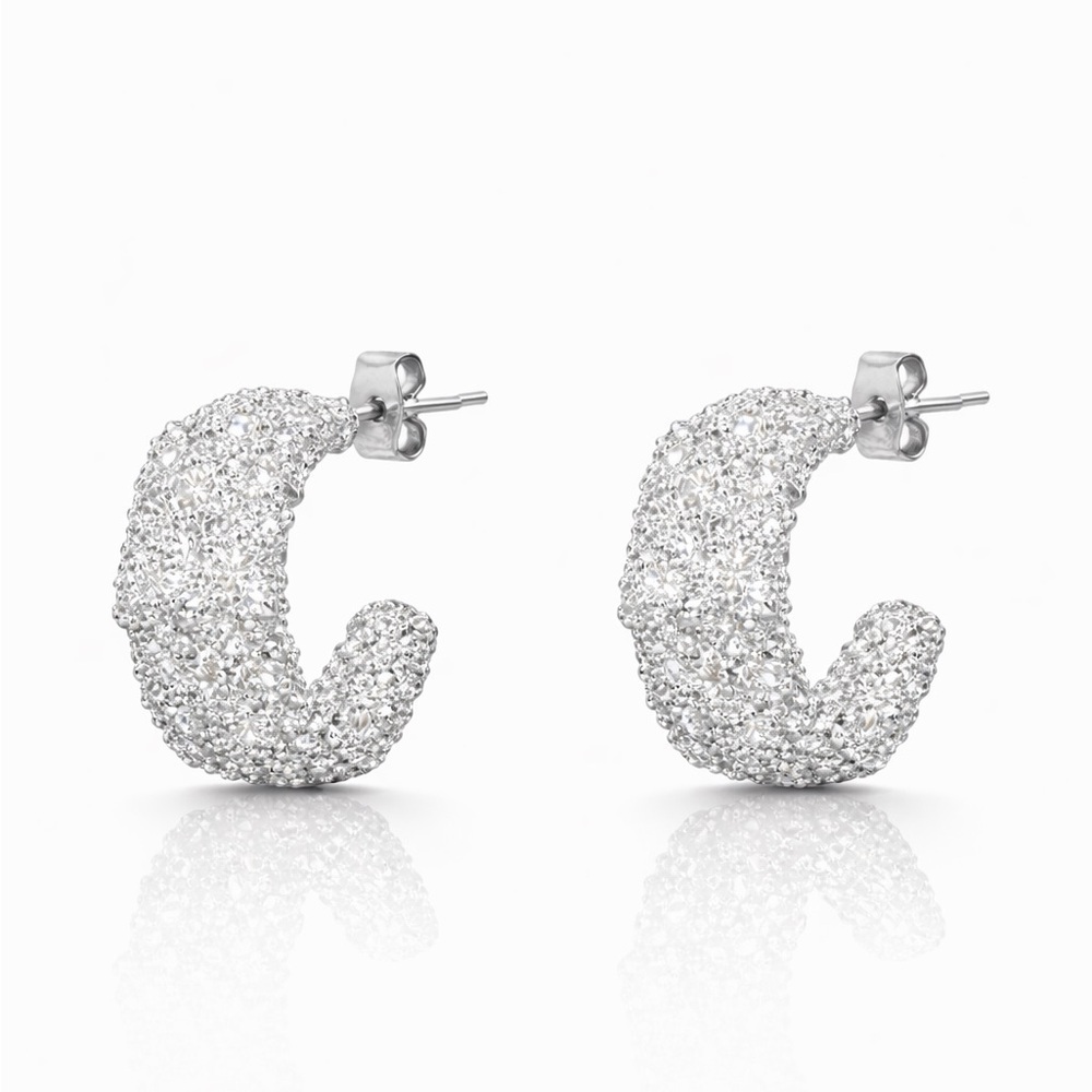 ⚜️ Trendy Silver Stud Earrings